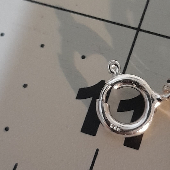 Heart Cuff Braclet and Purple Flower Stone Charm Charm is 925 - Picture 5 of 5